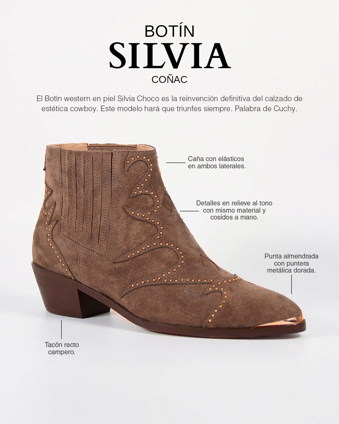 Botines Silvia Punk Taupe