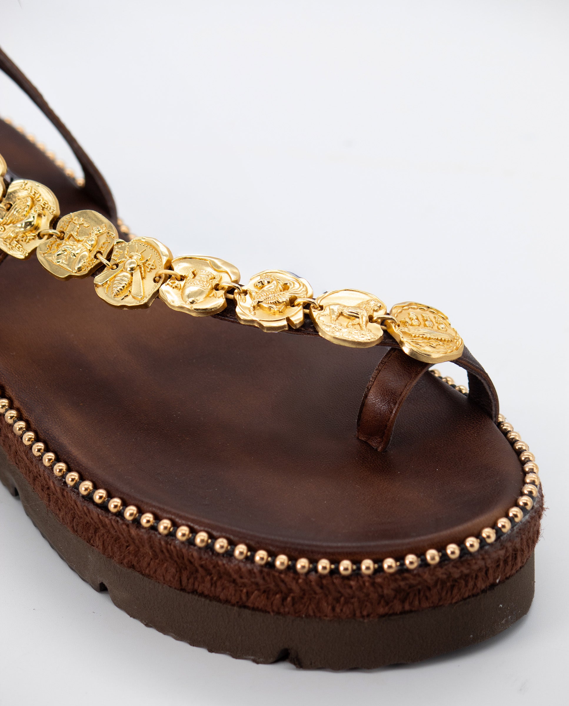 Paros Platform Sandals Chocolate