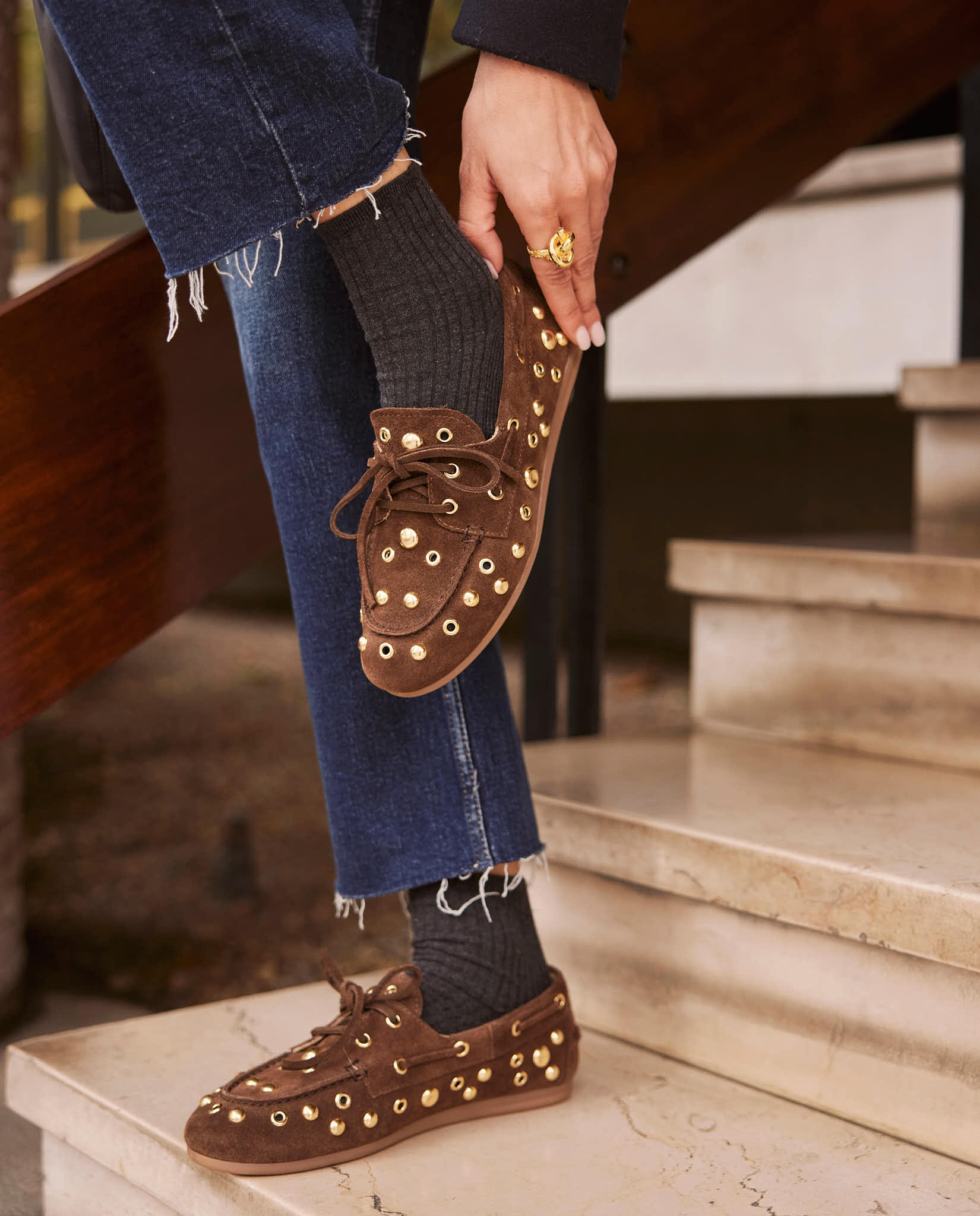 Mocasines Adele Choco oro 24k - cuchy.es