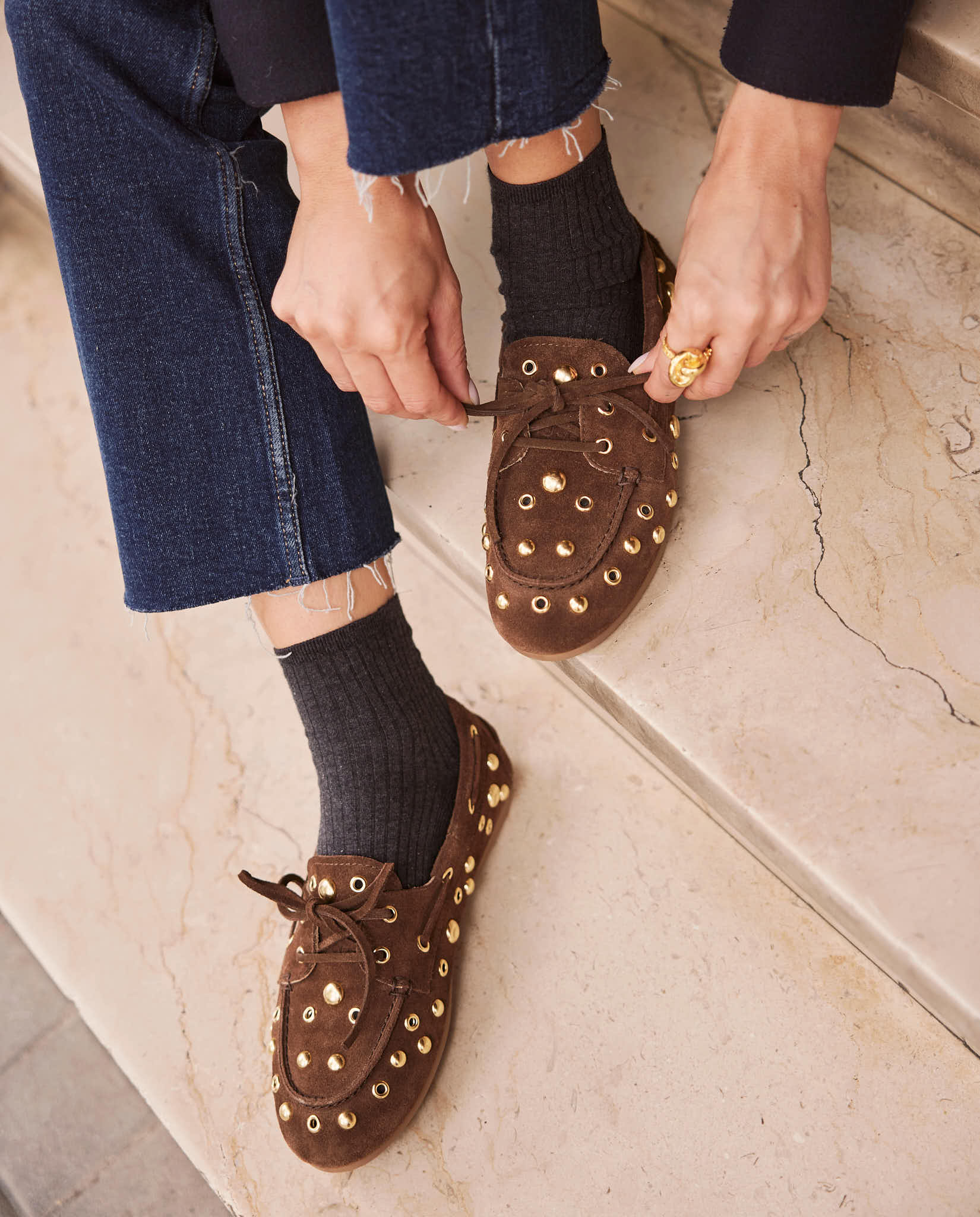 Mocasines Adele Choco oro 24k - cuchy.es