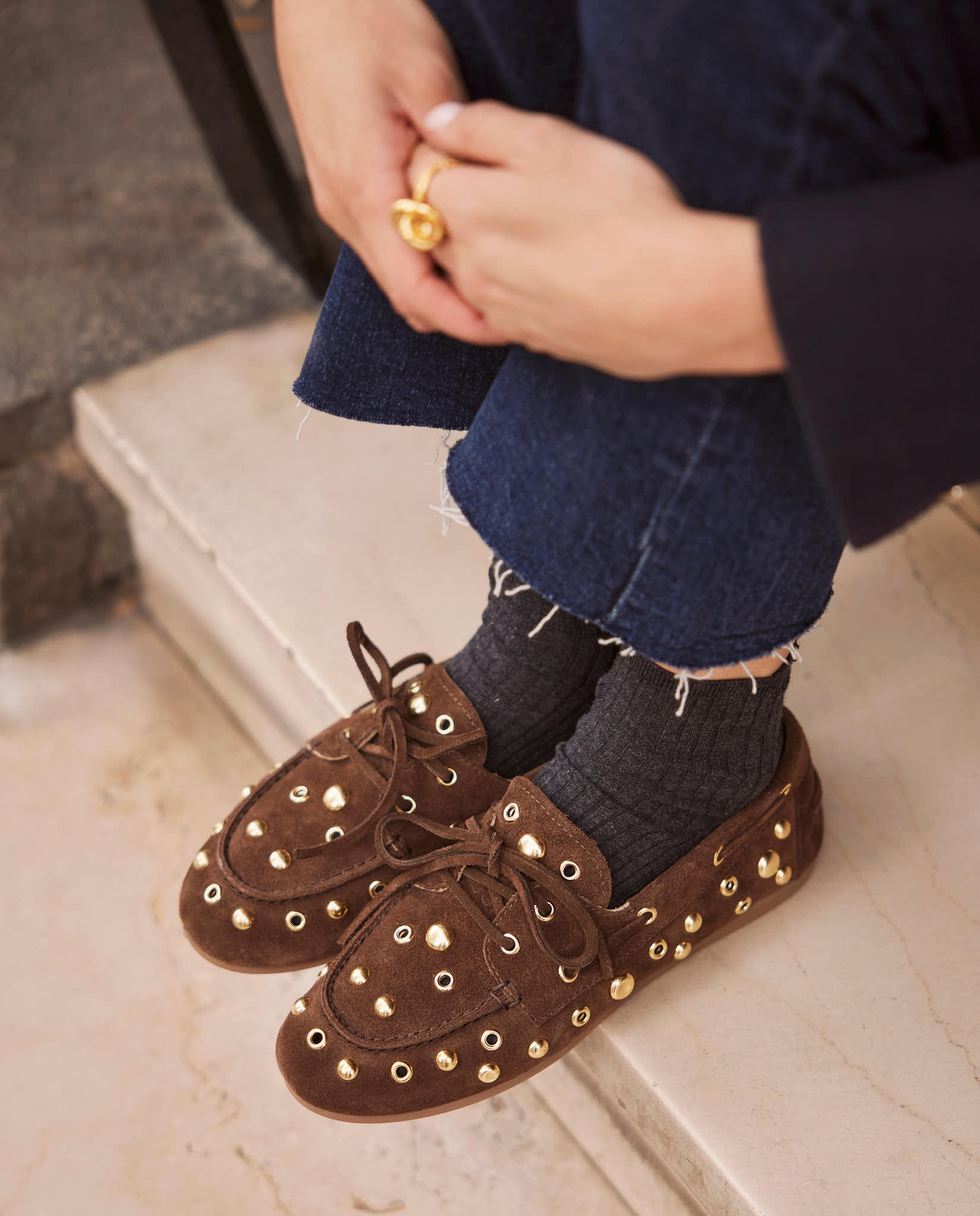 Mocasines Adele Choco oro 24k - cuchy.es