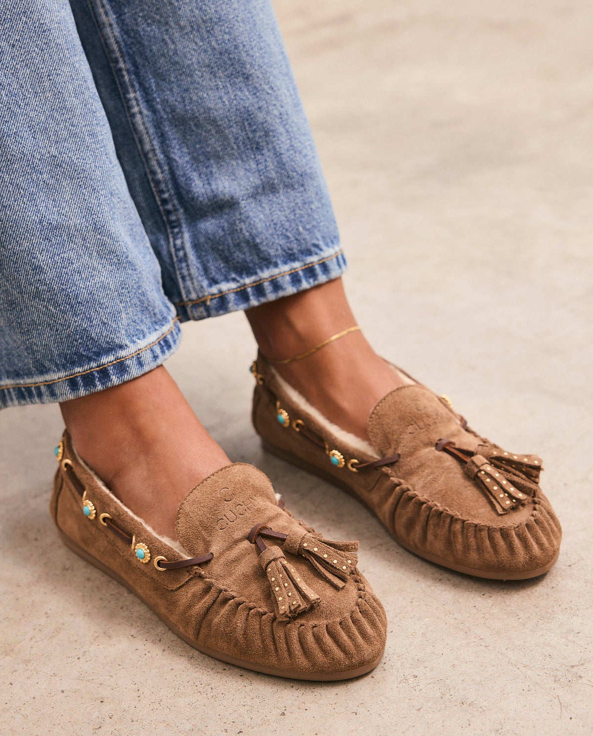 Mocasines Siena Taupe Borreguito
