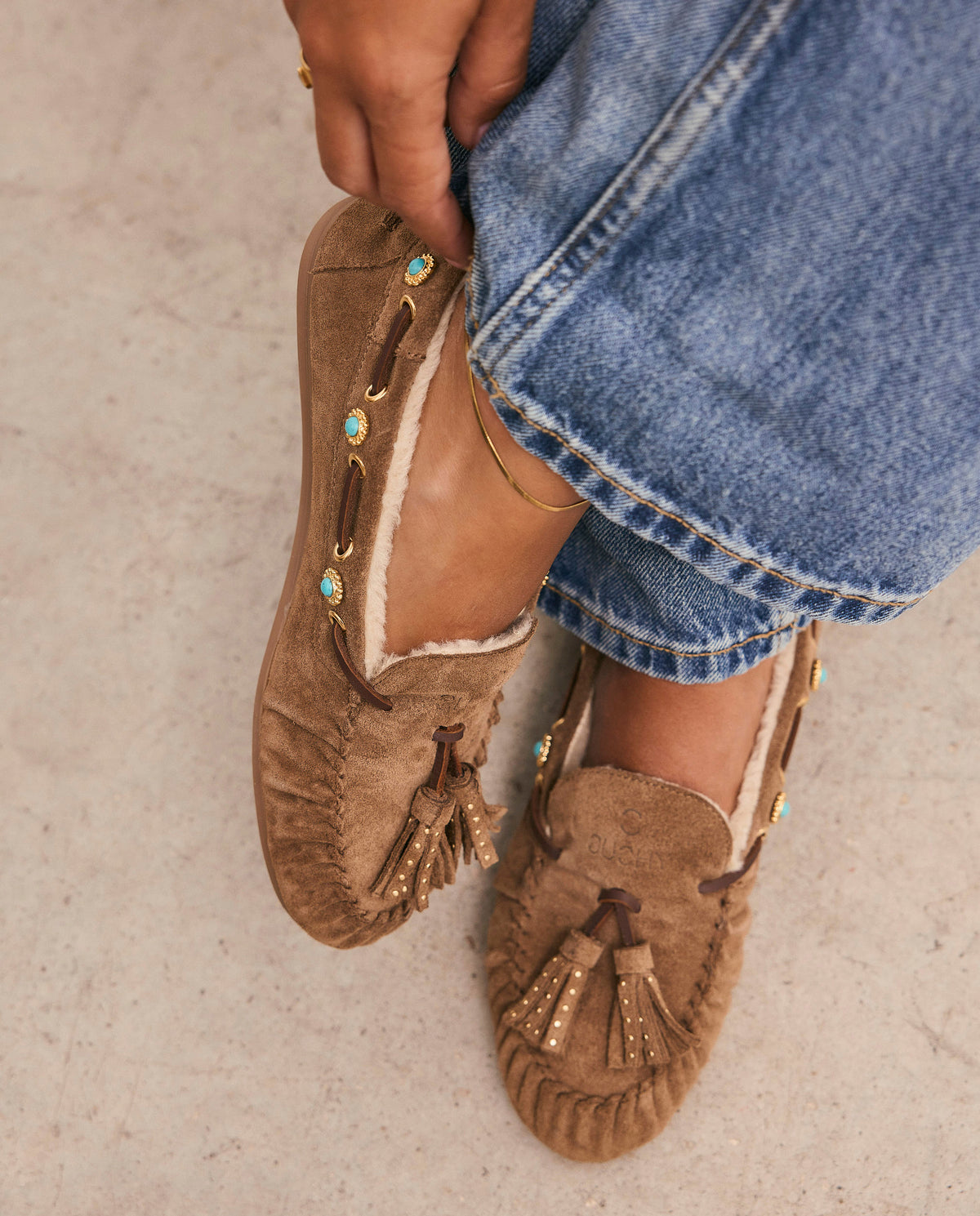 Mocasines Siena Taupe Borreguito