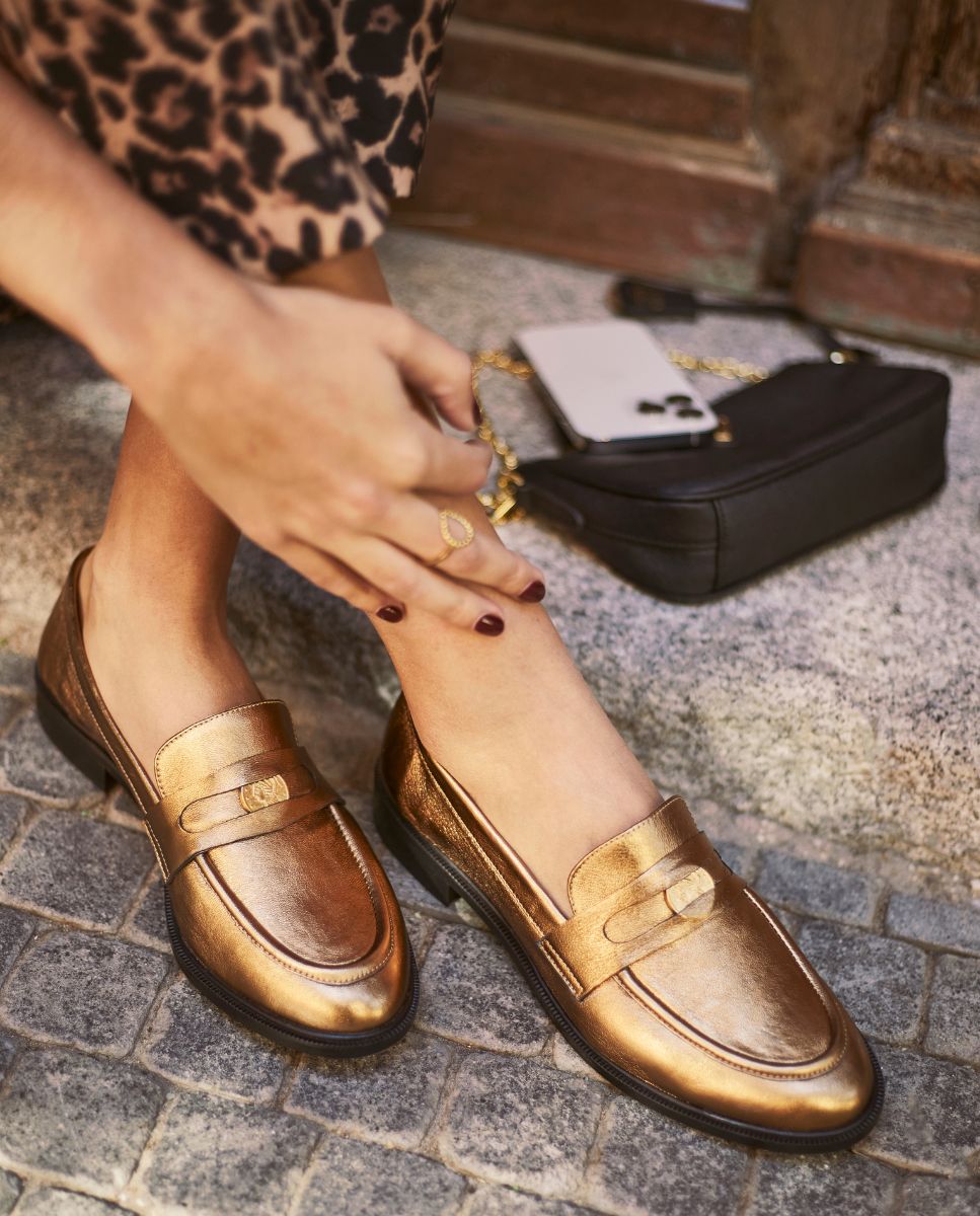 Mocasines Josephine Coin Gold - cuchy.es
