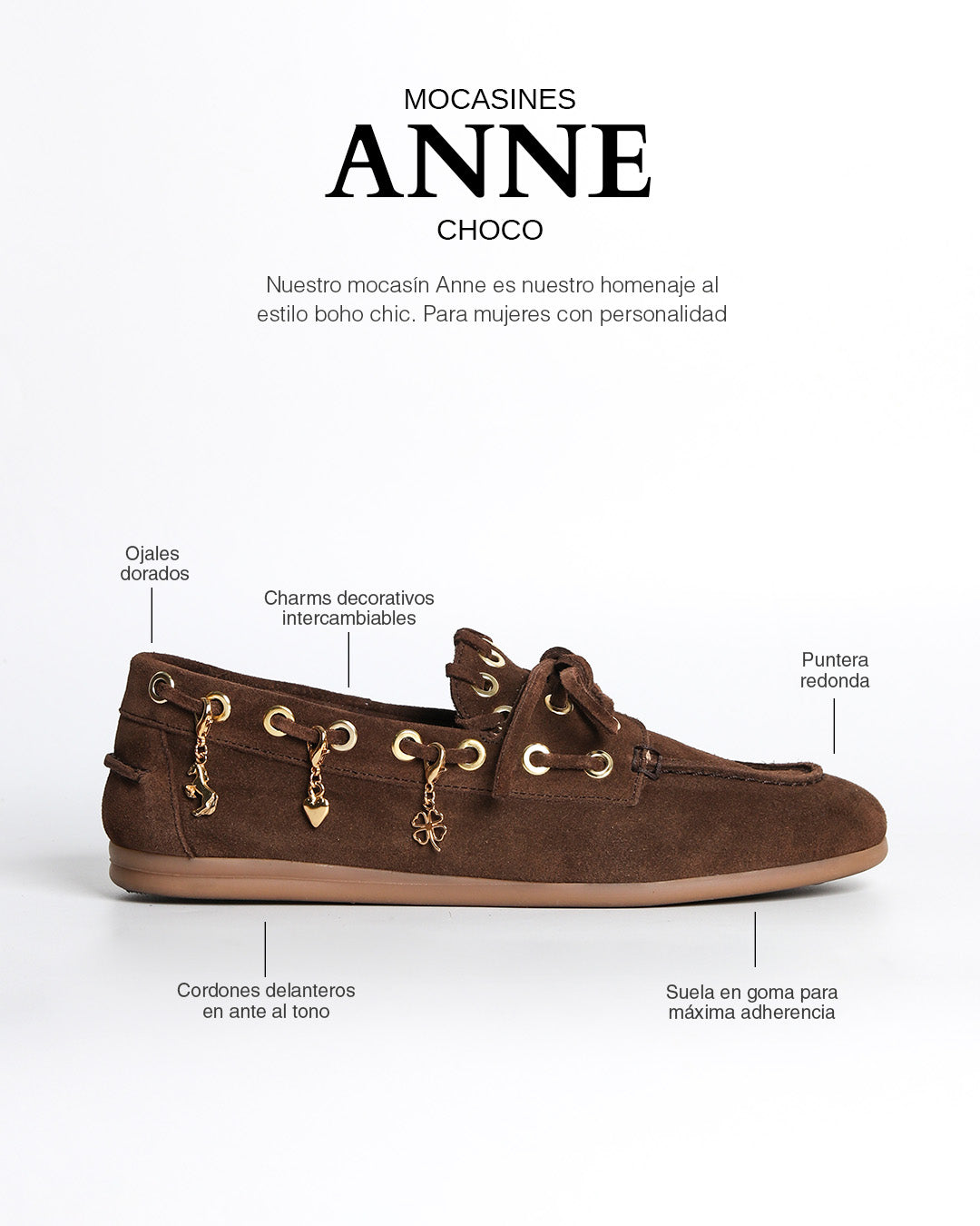 Mocasines Anne Choco