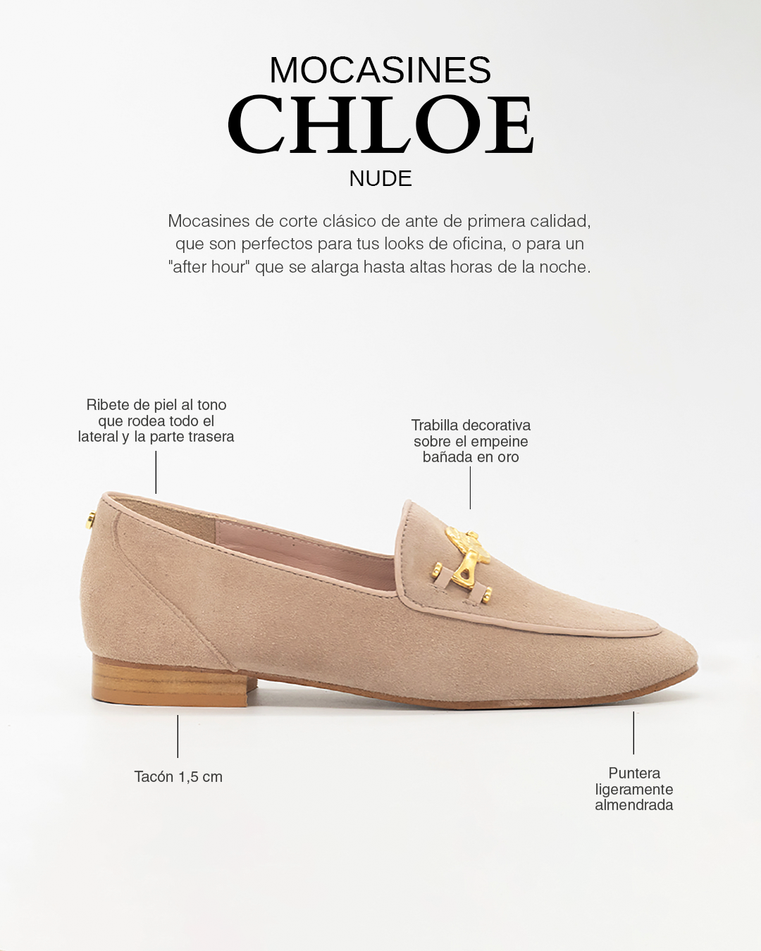 Mocasines Chloe Nude