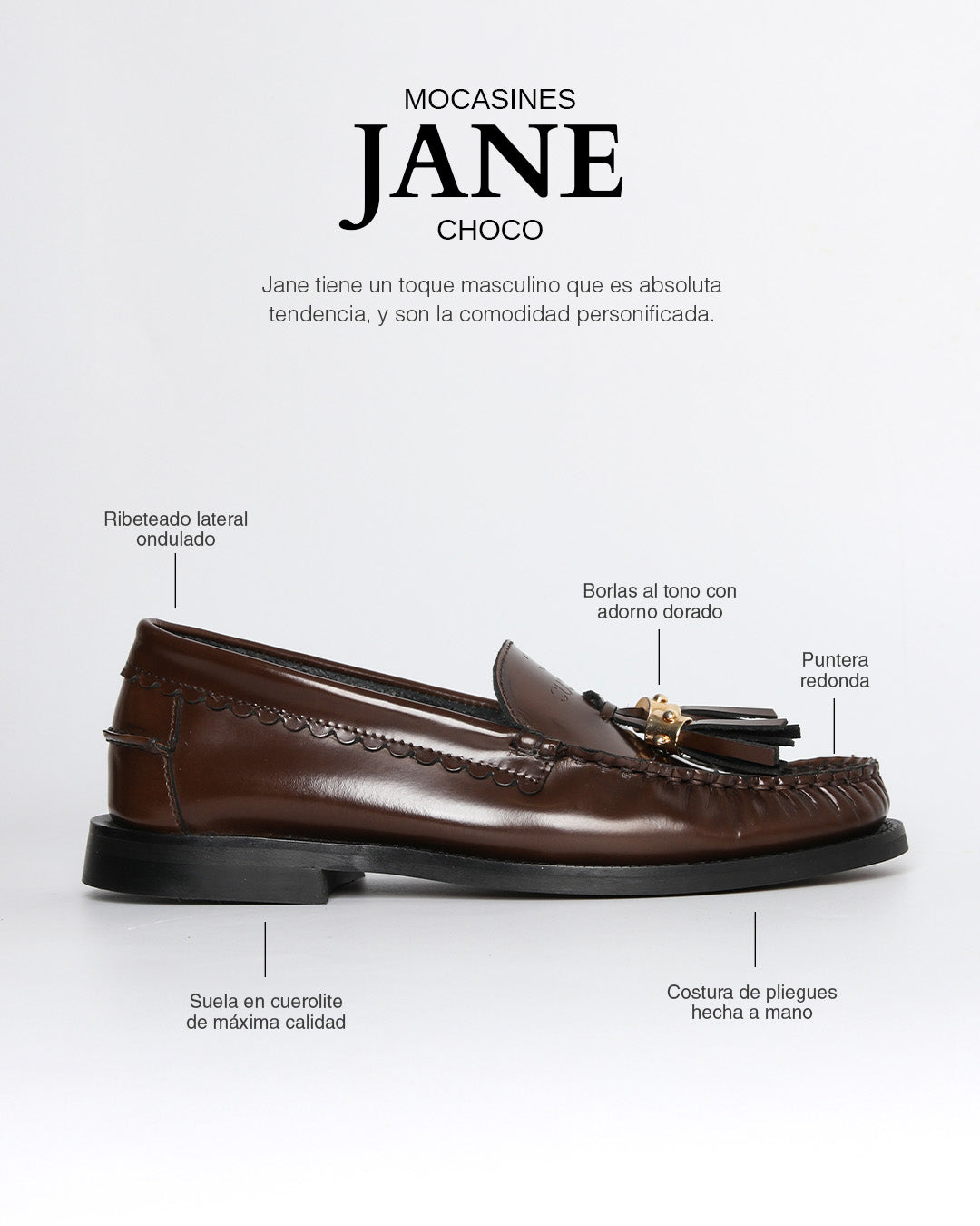 Mocasines Jane Choco