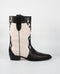 Western leather boot | Molly Black and White