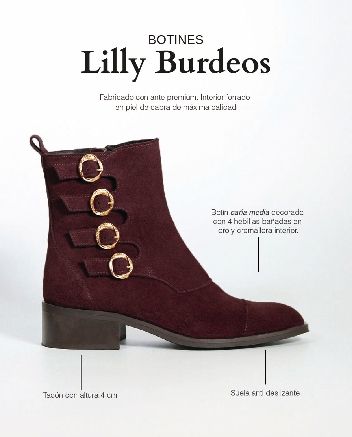 Botines Lilly Burdeos