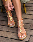 Greek leather sandals | Agape Natural Wedge