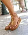 Greek leather sandals | Agape Natural Platform