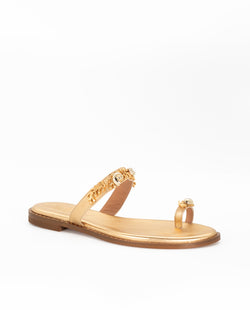 Clío Gold Sandals