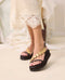 Enea Wedge Sandals Black 4
