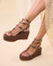 Sandalias Vira Cuña 7 Choco