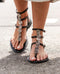 Sandalias Plaka Silver Black
