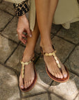 Greek leather sandals | Artemisia Choco