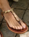 Greek leather sandals | Artemisia Choco