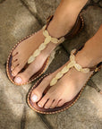 Greek leather sandals | Artemisia Choco