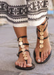 Sandalias griegas de piel | Plaka Black