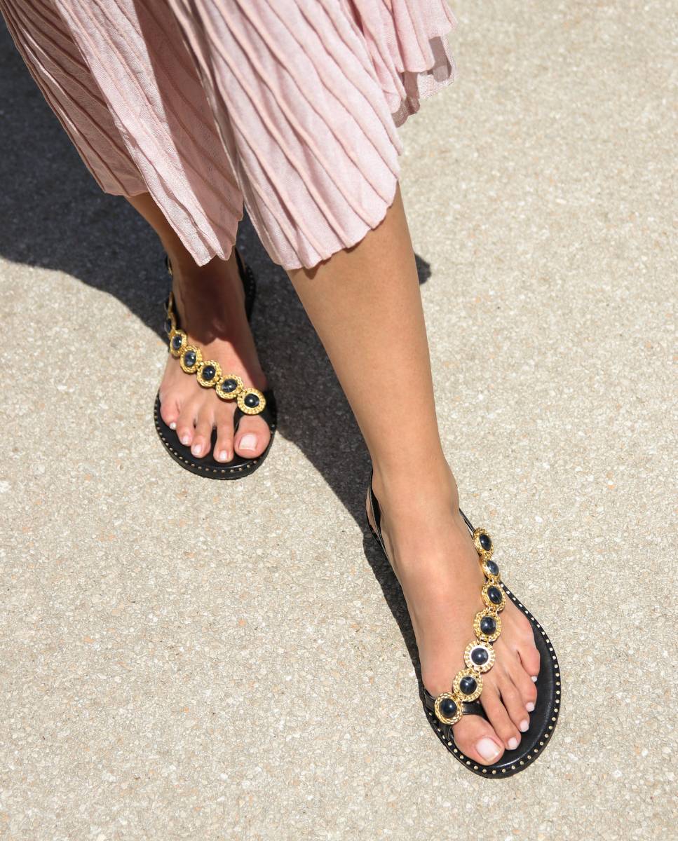 Greek leather sandals | Adrienne Black