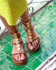 Greek leather sandals | Plaka Choco Comfort Platform