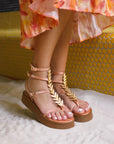 Greek leather sandals | Agape Natural Comfort Platform