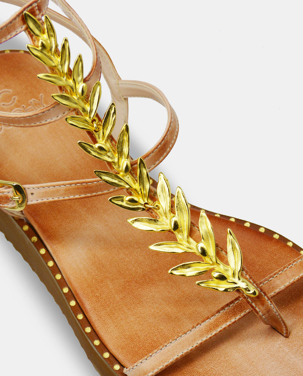 Greek leather sandals | Agape Natural Comfort Platform