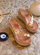 Sandalias griegas de piel | Paros Cuña Natural