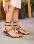 Greek leather sandals | Agape Choco