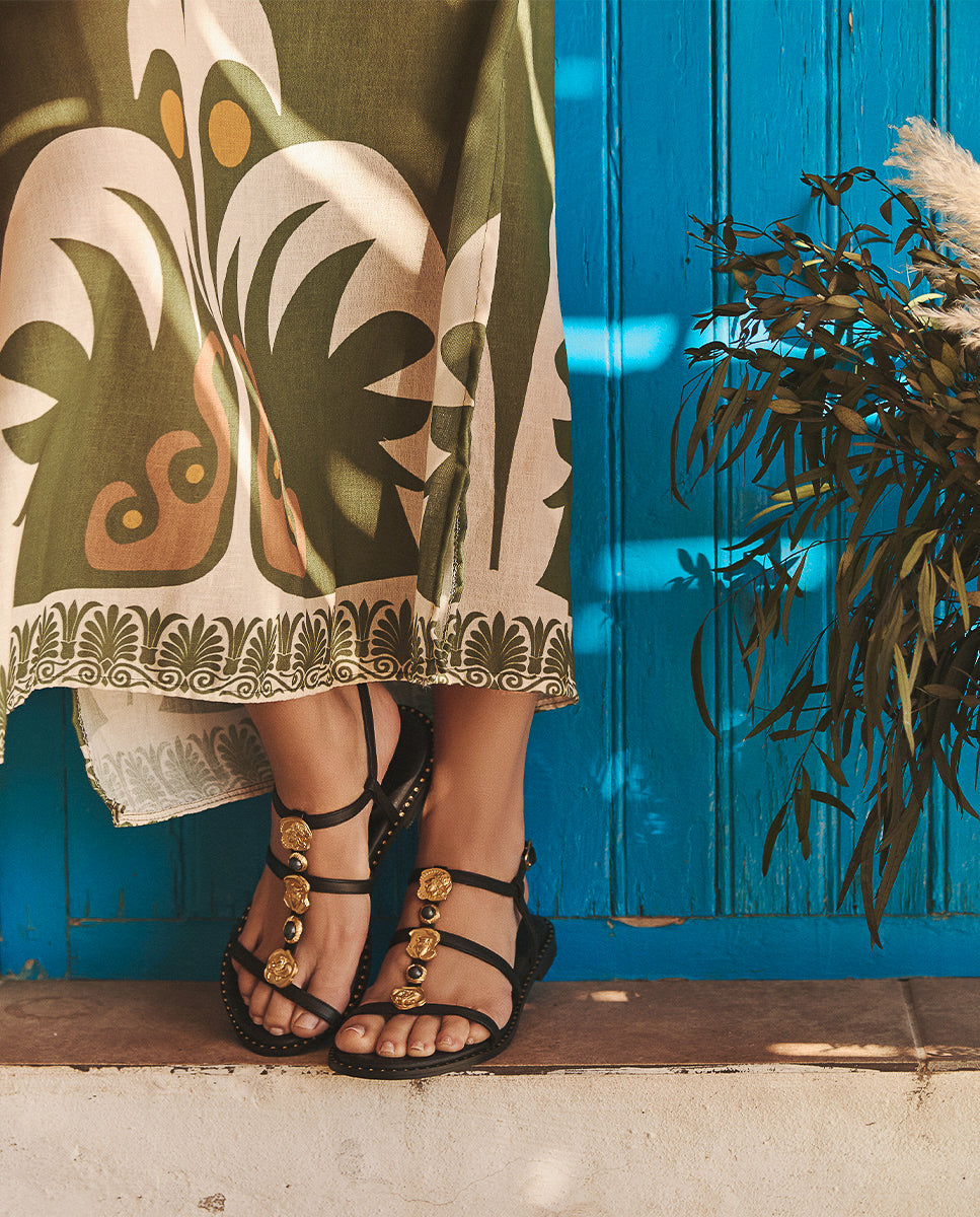 Calliope Black Sandals