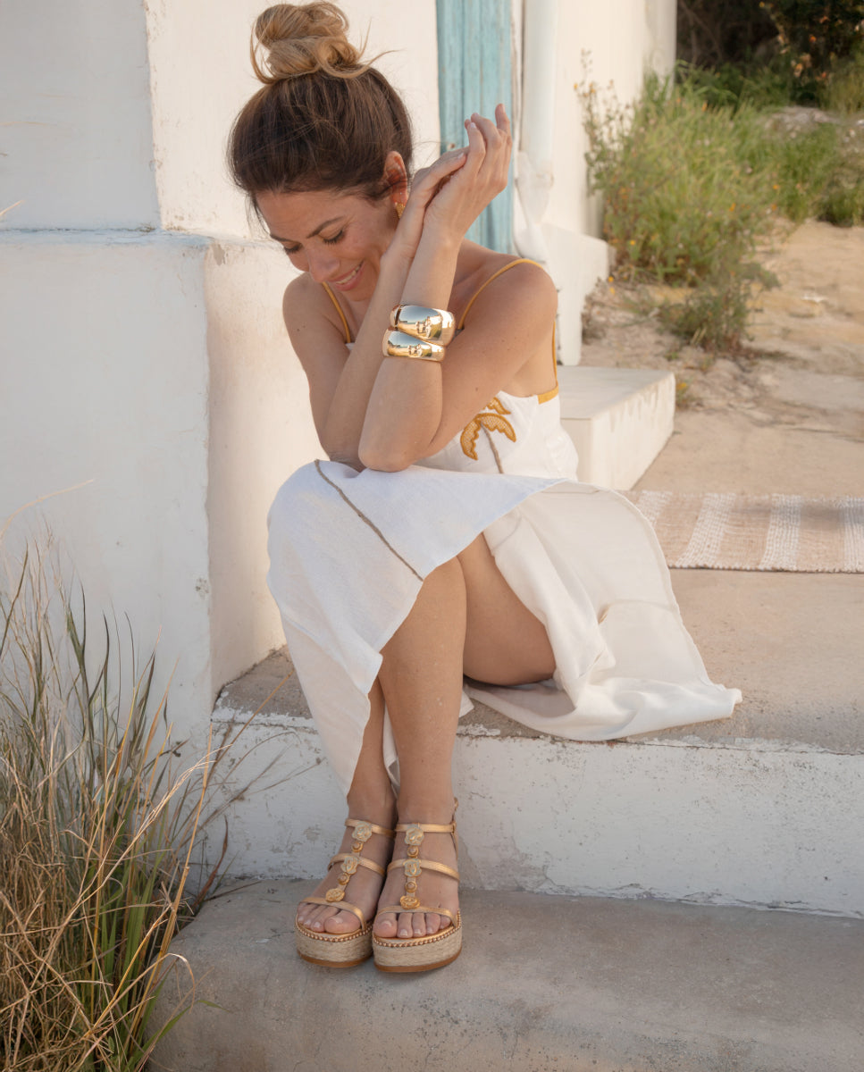 Sandalias Calíope Cuña 7 Gold