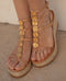Sandalias Plaka Cuña 7 Natural