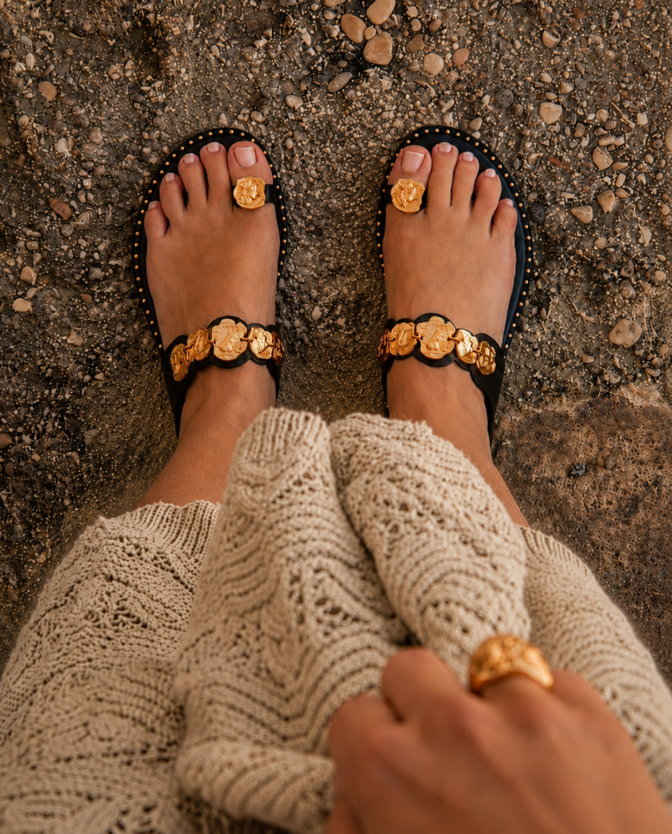 Talasa Black Sandals