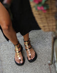 Greek leather sandals | Plaka Natural Platform