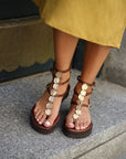 Greek leather sandals | Plaka Natural Platform