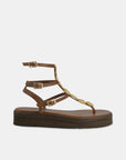 Greek leather sandals | Plaka Natural Platform