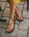 Greek leather sandals | Plaka Natural Platform