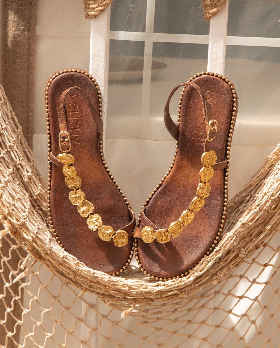 Paros Platform Sandals Chocolate