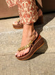Greek leather sandals | Paros Choco Wedge