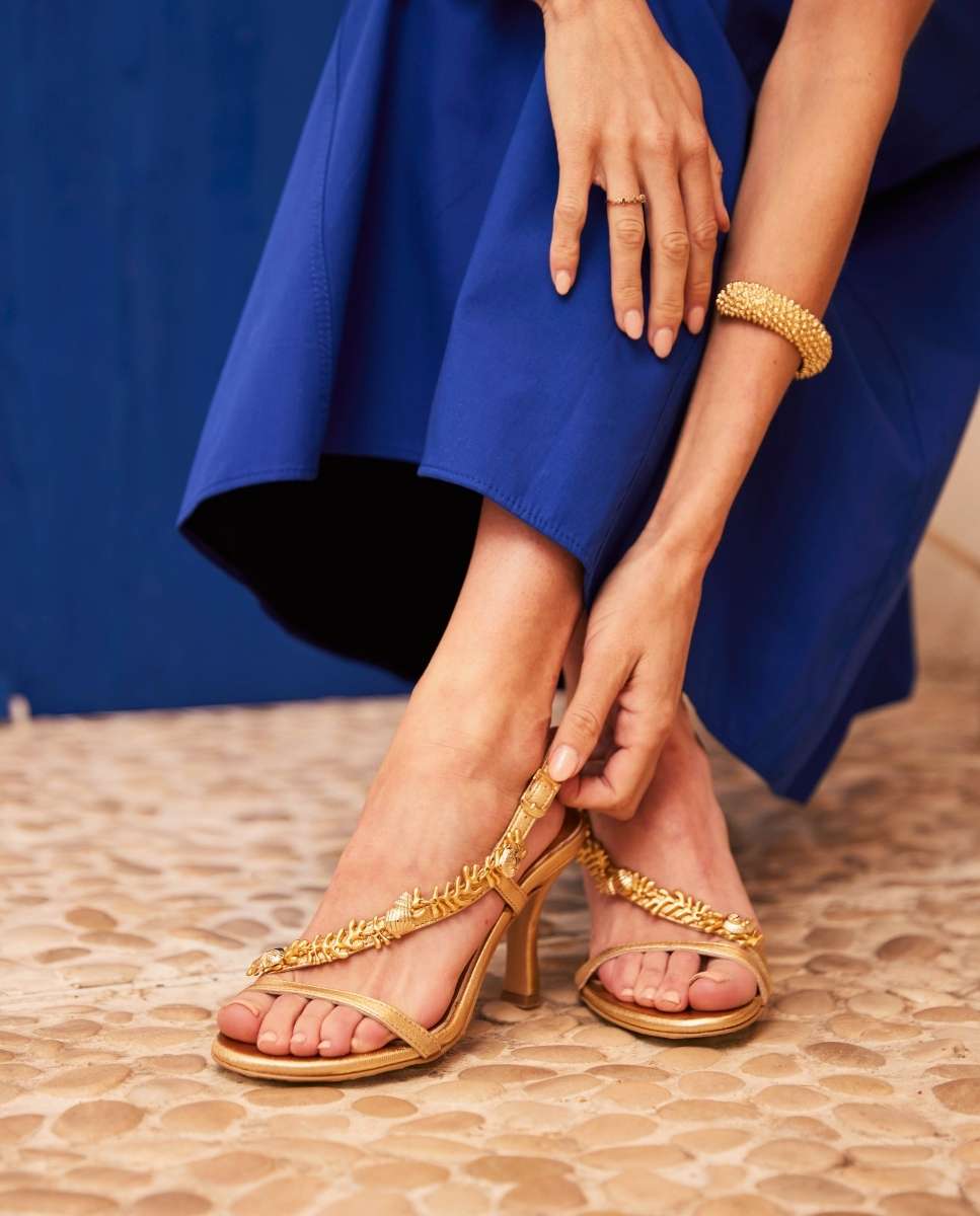 Sandalias Octavia Tacón Gold