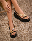 Sandalias Ariadna Cuña Black 7 - cuchy.es