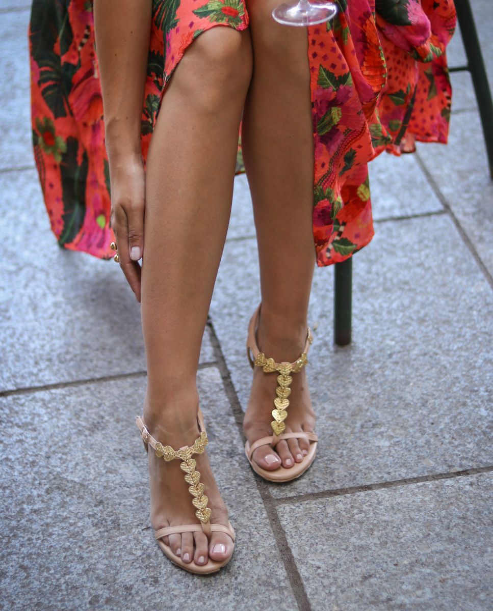 Sandalias de tacón Aura Nude - cuchy.es