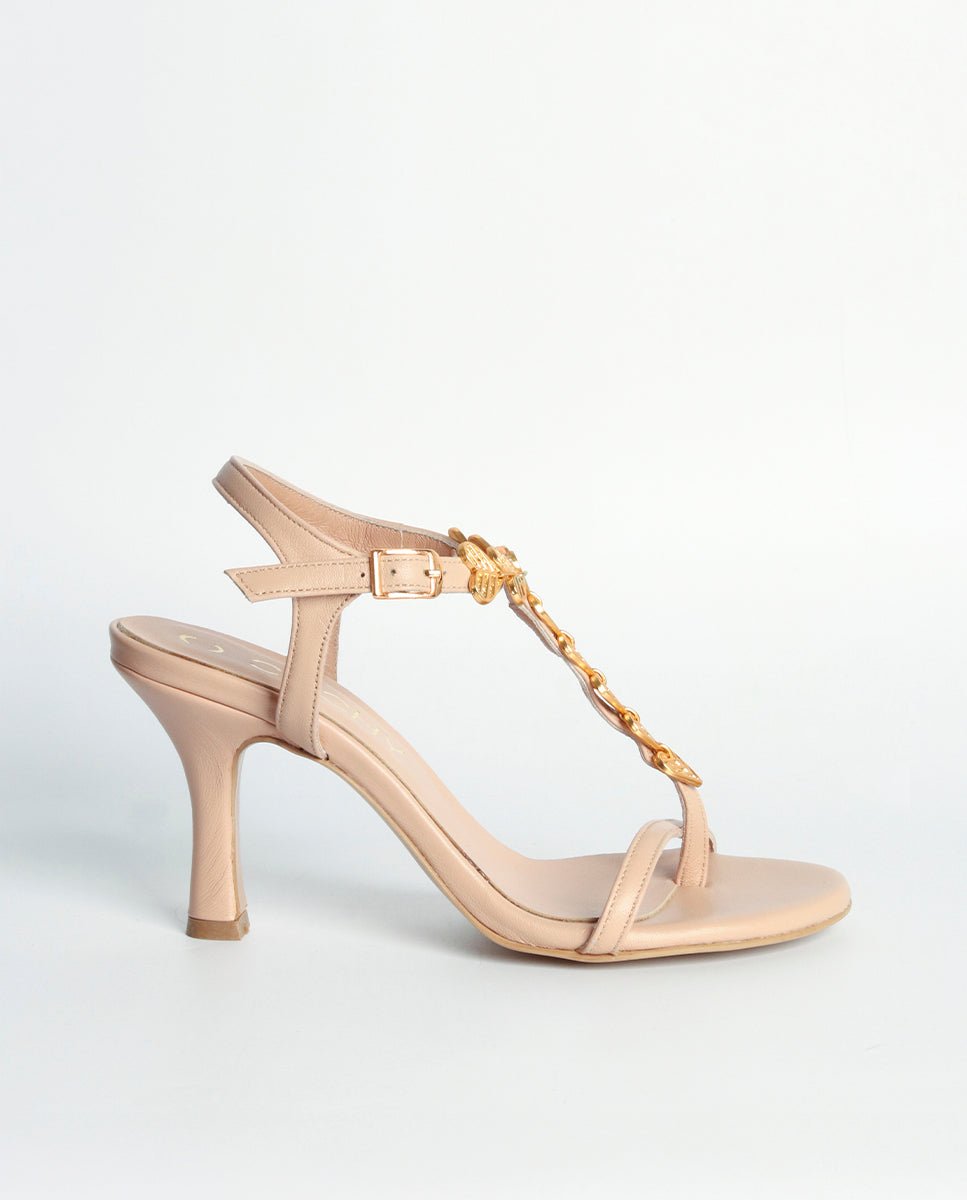 Sandalias de tacón Aura Nude - cuchy.es