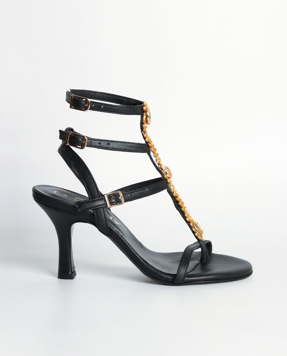 Sandalias de tacón Cornelia Black - cuchy.es