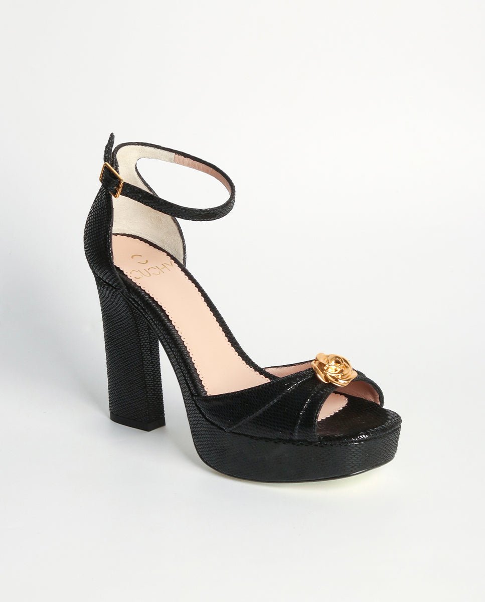Sandalias de tacón Fátima Black - cuchy.es
