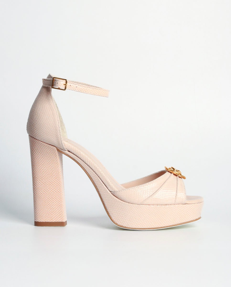 Sandalias de tacón Fátima Nude - cuchy.es