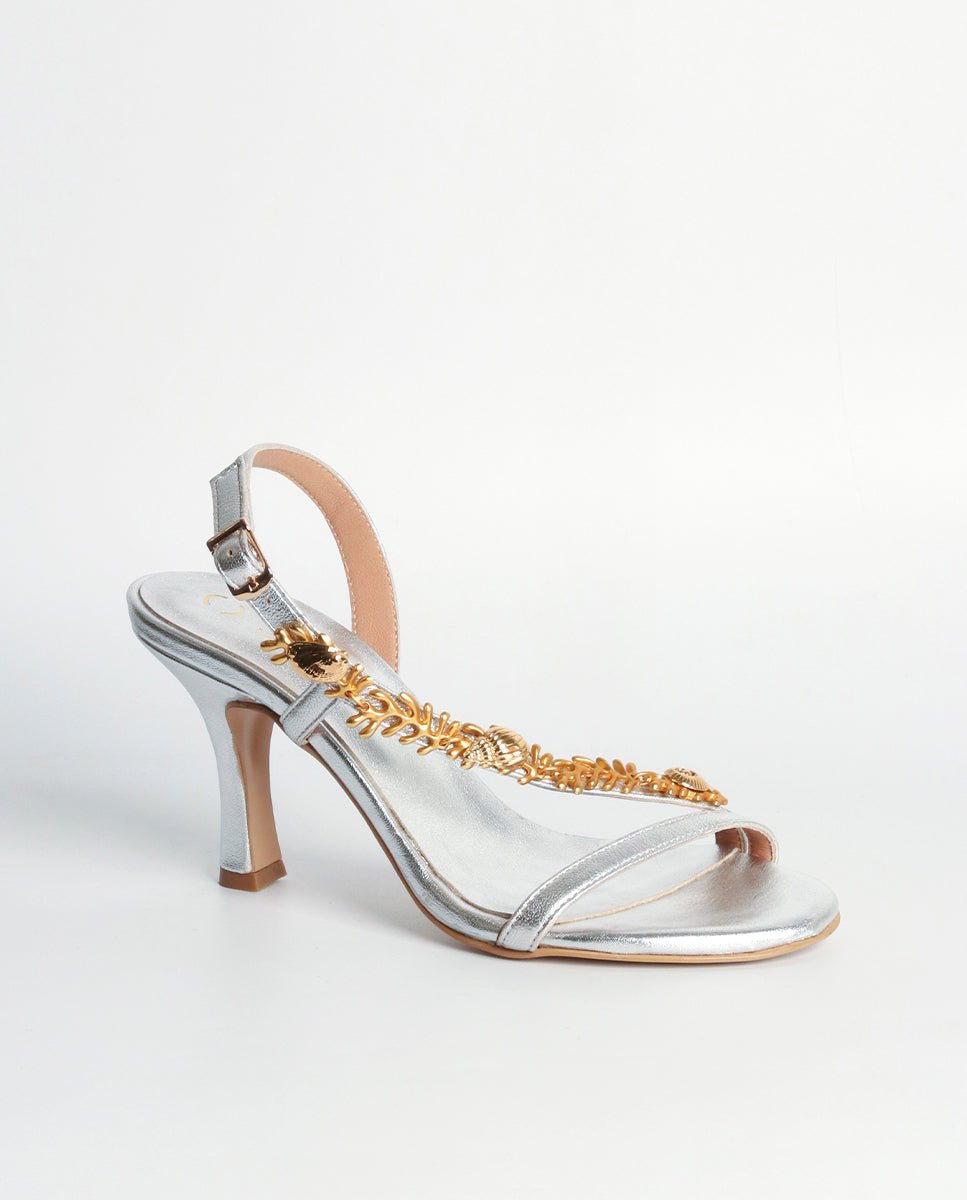 Sandalias de tacón Octavia Silver - cuchy.es