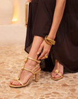 Sandalias de tacón Penélope Gold - cuchy.es