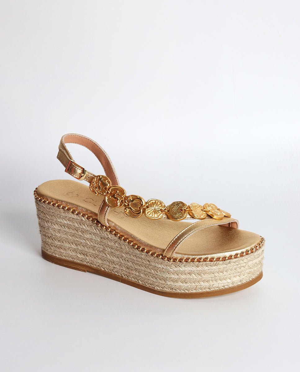Sandalias Enea Cuña Gold 7 - cuchy.es
