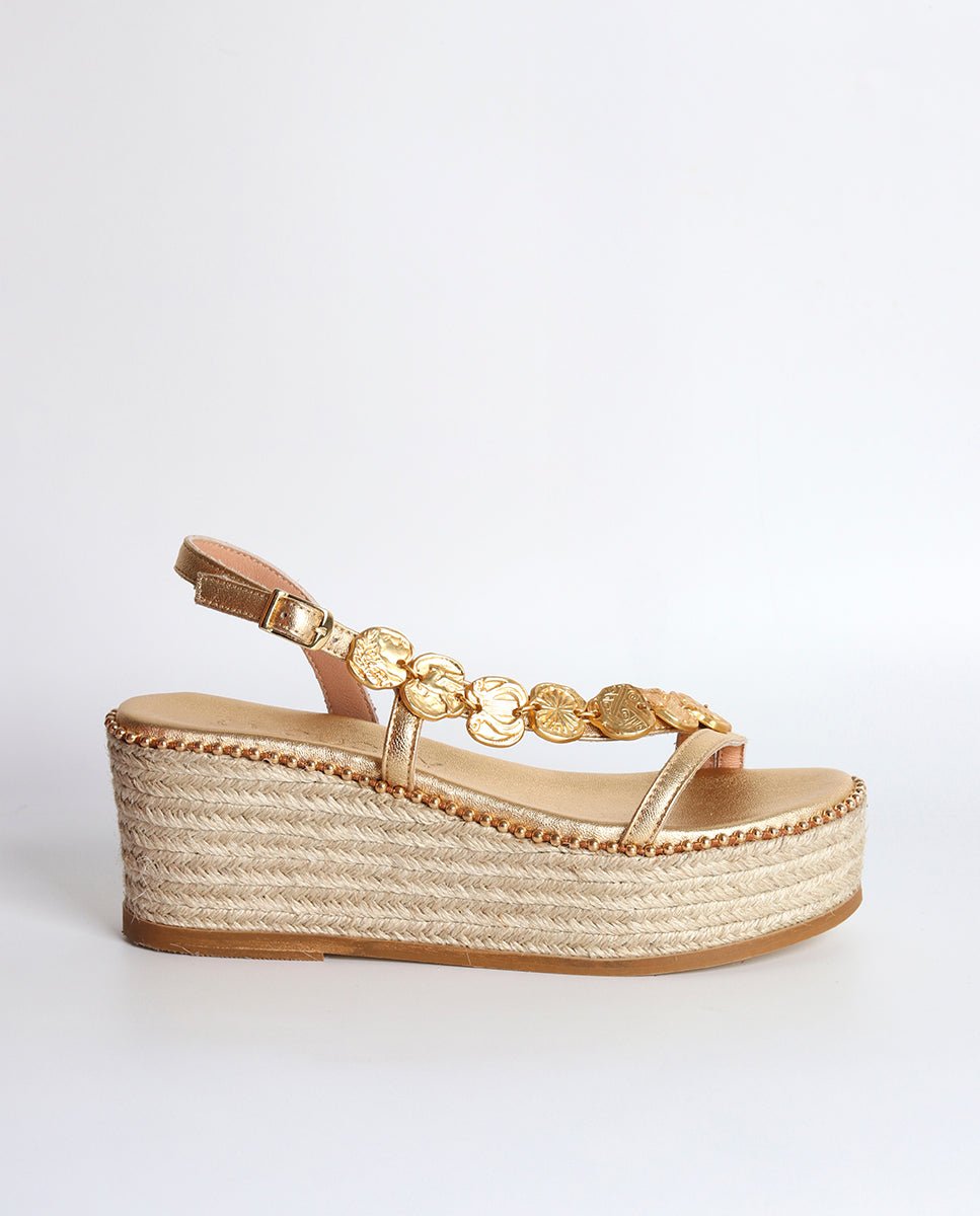 Sandalias Enea Cuña Gold 7 - cuchy.es